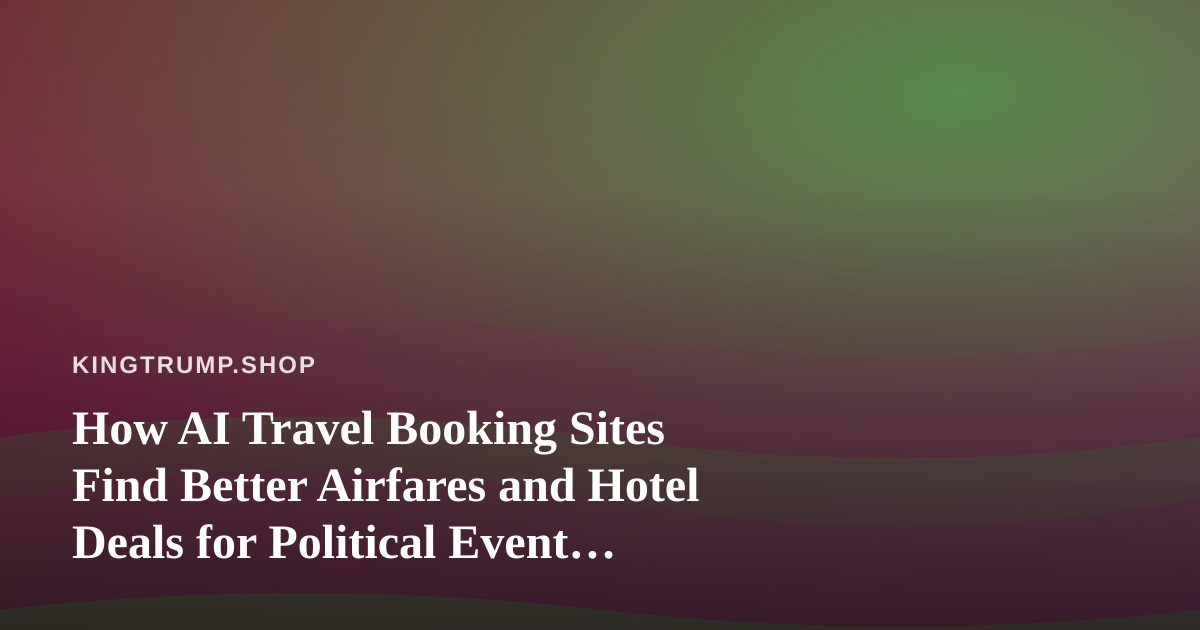 How AI Travel Booking Sites Find Better Airfares and Hotel Deals for Political Event Trips