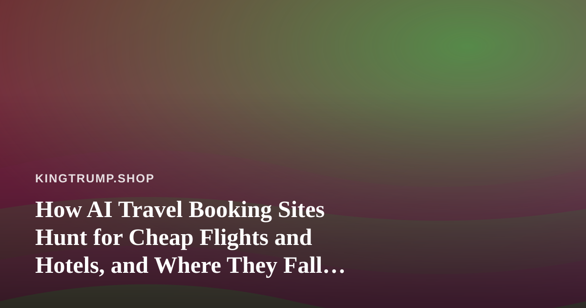 How AI Travel Booking Sites Hunt for Cheap Flights and Hotels, and Where They Fall Short