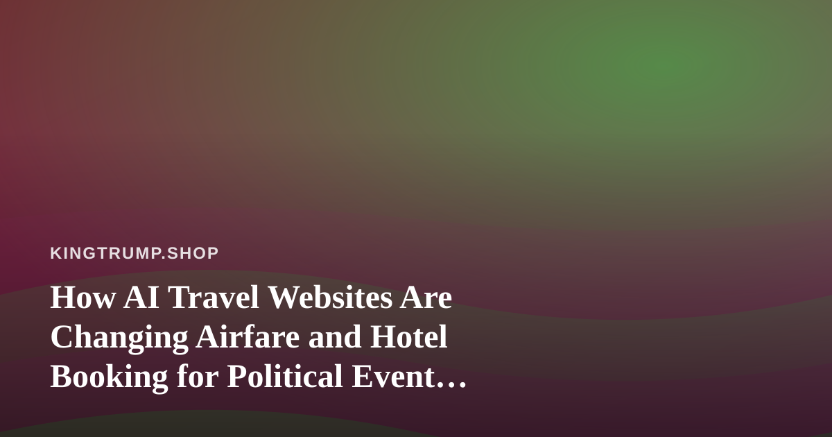 How AI Travel Websites Are Changing Airfare and Hotel Booking for Political Event Trips