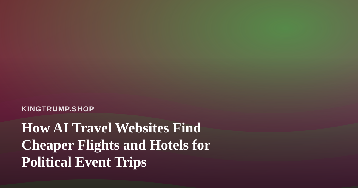 How AI Travel Websites Find Cheaper Flights and Hotels for Political Event Trips