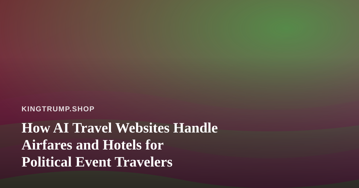 How AI Travel Websites Handle Airfares and Hotels for Political Event Travelers
