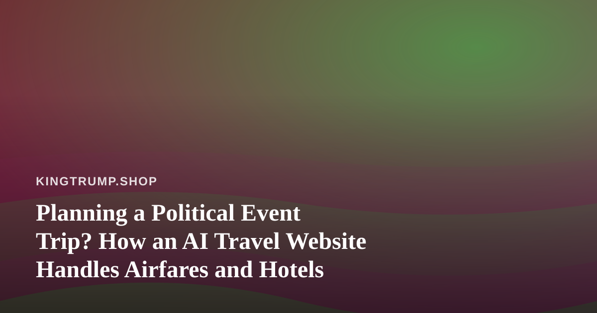 Planning a Political Event Trip? How an AI Travel Website Handles Airfares and Hotels