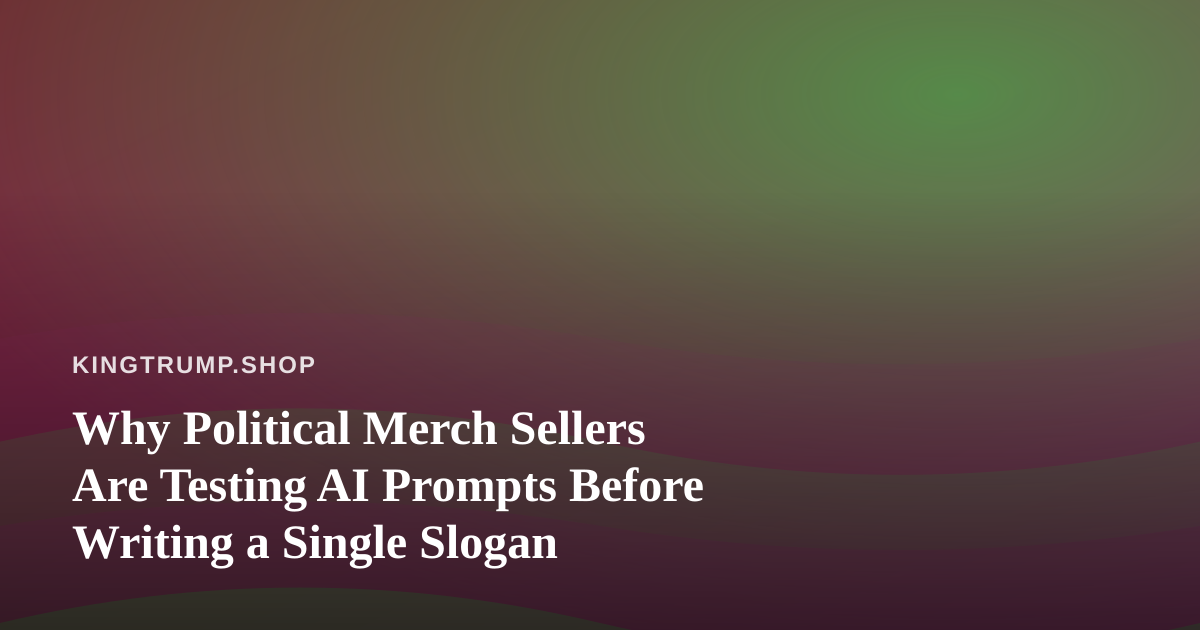 Why Political Merch Sellers Are Testing AI Prompts Before Writing a Single Slogan